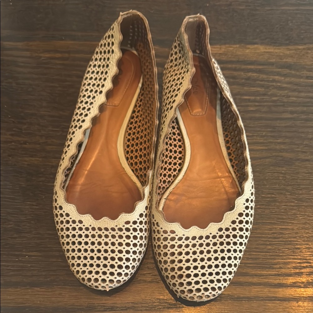 Chloe Cream ballet flats